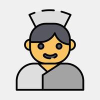 Icon nurse. Medical elements. Icon in filled line style. vector