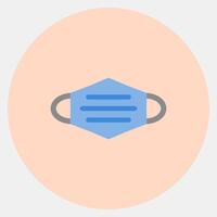 Icon mask. Medical elements. Icon in color mate style. vector