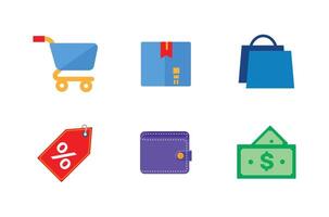 E-commerce and Shopping Icons Set vector