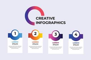 Creative Infographics StepbyStep Process Visualization vector