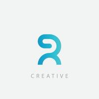 Modern Letter P R PR RP Monogram Logo Design template. vector