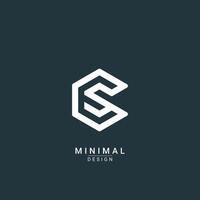 Initial letters CS C S logo design . vector