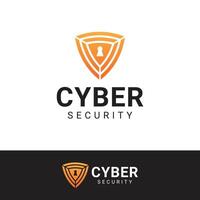 Creative and Simple Cyber Security Logo Icon. Digital Cyber Security Logo Template. vector