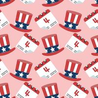 4 july Day seamless pattern background for packaging and decoration. vector