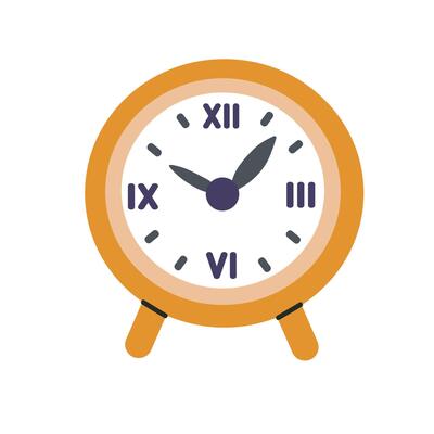 Table clock with roman numerals icon clipart avatar logotype isolated illustration