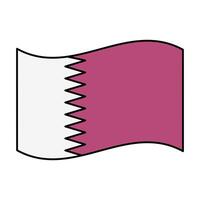 qatar flag icon element illustration vector
