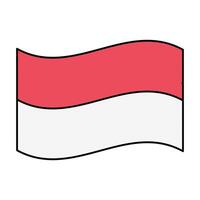 indonesian flag icon element illustration vector