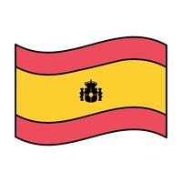 spanish flag icon element illustration vector