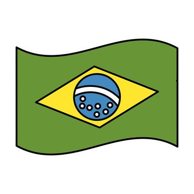 brazil flag icon element illustration