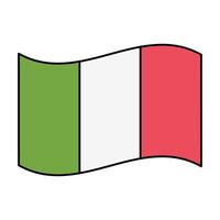 italian flag icon element illustration vector