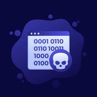 virus code, malware design vector
