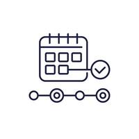 appointment line icon design with a calendar vector