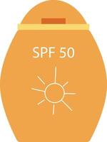 Hand drawn sunscreen. SPF cream. SPF 30. Sunblock. Protection for the skin. Hand drawn illustration. vector