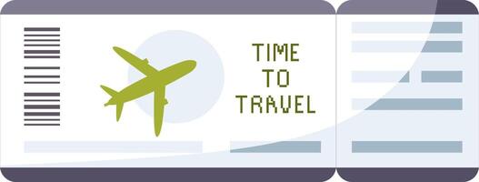 Plane ticket. Airline ticket. Boarding pass tickets template. Air ticket icon. Hand drawn simple illustration. vector