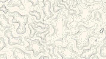vintage topography map with line paths with dash connection lines with grid lines template vector