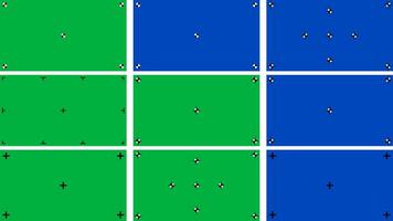 Green screen tracking points background for 4K resolution in green and blue templates vector