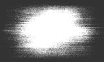 Halftone texture with horizontal lines and white central burst and vignette effect. Grunge xerox noise effect with fading edges and scan line distortion. vector