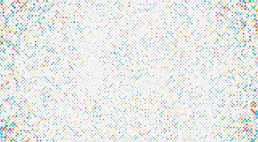 Colorful dots on white. Halftone background, retro pop-art style with abstract pixelated pattern. vector