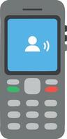Mobile phone call icon communication technology simple design illustration vector