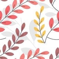Autumn Leaves Seamless Pattern vector