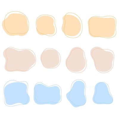 collection of abstract shapes and decorative elements