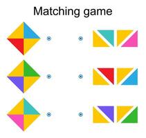 Educational game for kids. Task for the development of attention and logic. vector