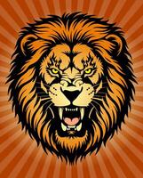 Fiery Mane of the Savannah King vector