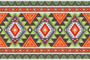 Seamless tribal pattern with bold geometric diamond shapes, sharp angles, and vibrant ethnic-inspired design elements vector