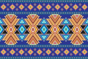 Colorful tribal and ethnic-inspired pattern with geometric shapes, triangles, and diamond motifs in a symmetrical ornamental design. Suitable for backgrounds, textiles, and decorative art. vector