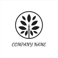 Simple tree logo within a circle, suitable for branding and eco-friendly businesses. vector