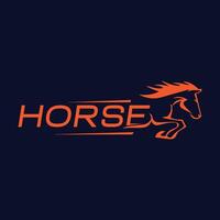 Dynamic Horse Logo for Speed and Motion vector