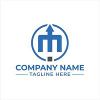 Modern Blue Arrow Logo Design for Company Identity and Branding Purposes vector