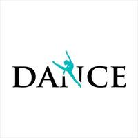 Elegant Dance Studio Logo Featuring a Silhouette of a Dancer Integrated with the Word Dance Conveying Grace Movement and Artistic Expression Evoking a Sense of Creativity vector