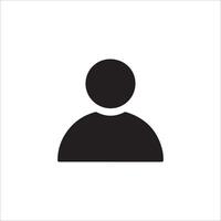 Clean Human Silhouette for User Account Design vector