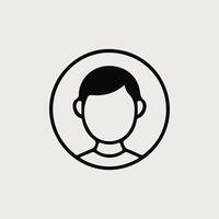 Simple Person Avatar Symbol vector