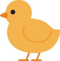 Cute yellow chick suitable for Easter, spring, new beginnings, farm related themes, and educational materials featuring baby animals vector