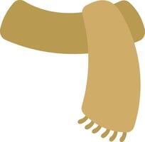 Rich brown scarf with elegant tassels, perfect for autumn fashion accessories in catalogs, websites, and social media posts vector