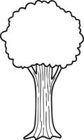 Tree coloring book for creative designs, a blank black square. Great for children's coloring activities and art therapy projects vector