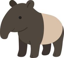 Cute tapir, perfect for showcasing wildlife, nature, and conservation themes in designs, publications, and products vector