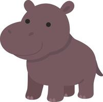 Cute hippopotamus. suitable for children's books, zoo brochures, nature themed websites, or animal conservation materials vector