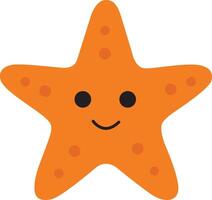 Cute starfish. suitable for ocean themed designs to add whimsical touch to children's educational materials and websites vector