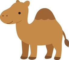 Cute camel. suitable for children's books, stationery, and desert themed designs. Adorable animal illustration vector