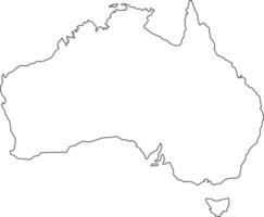 Map of Australia with States and Territories vector