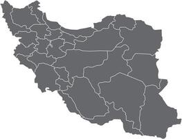 Iran Political Outline Map vector