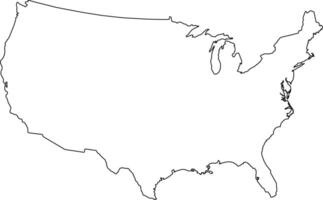 USA Map with States Clean and Editable Design vector