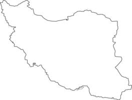 Printable Blank Map of Iran vector