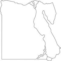 Map of Egypt with Governorates vector