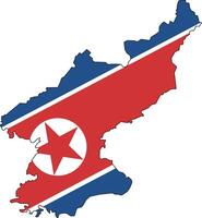 Map of North Korea with Provinces and Borders vector