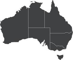 Printable Blank Map of Australia vector