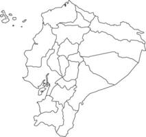 Ecuador Political Outline Map vector